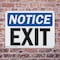 Signmission Exit Sign, Plastic, 10 in W, 7 in H, Exit OS-2PACK-NS-P-710-L-12248 - alternate 2